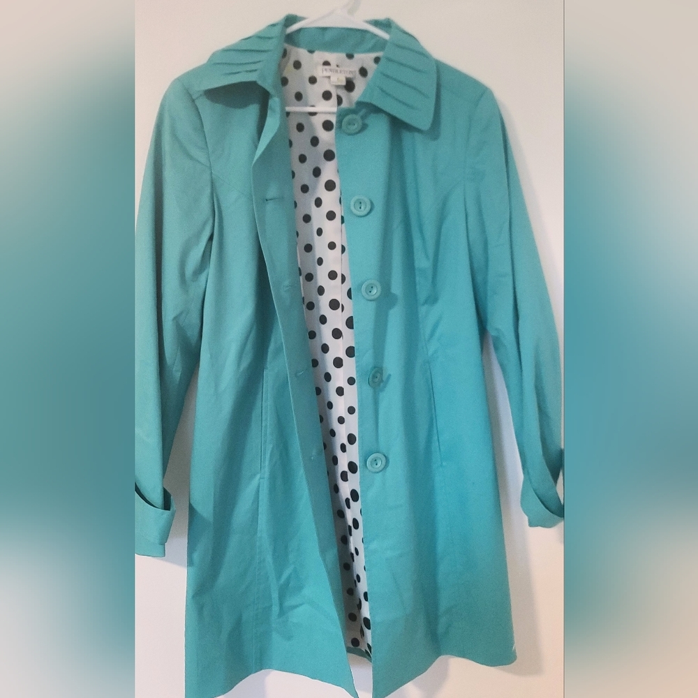 Pendleton Pleated Trench Coat Turqouose/Small - image 6